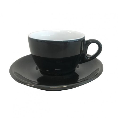 Black Style Kaffeetasse und Untertasse 15 cl. SET mit Möglichkeit zum Bedrucken